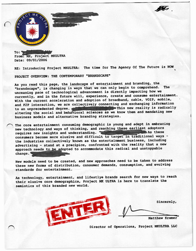 CIA Experiment: Project Mkultra