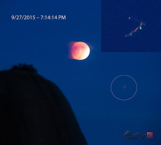 Strange Bright Worm-Like UFO – Blood Moon U.I.P Sighting Report